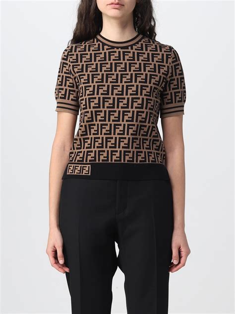 composizione maglia fendi|Top a maglia da donna di FENDI .